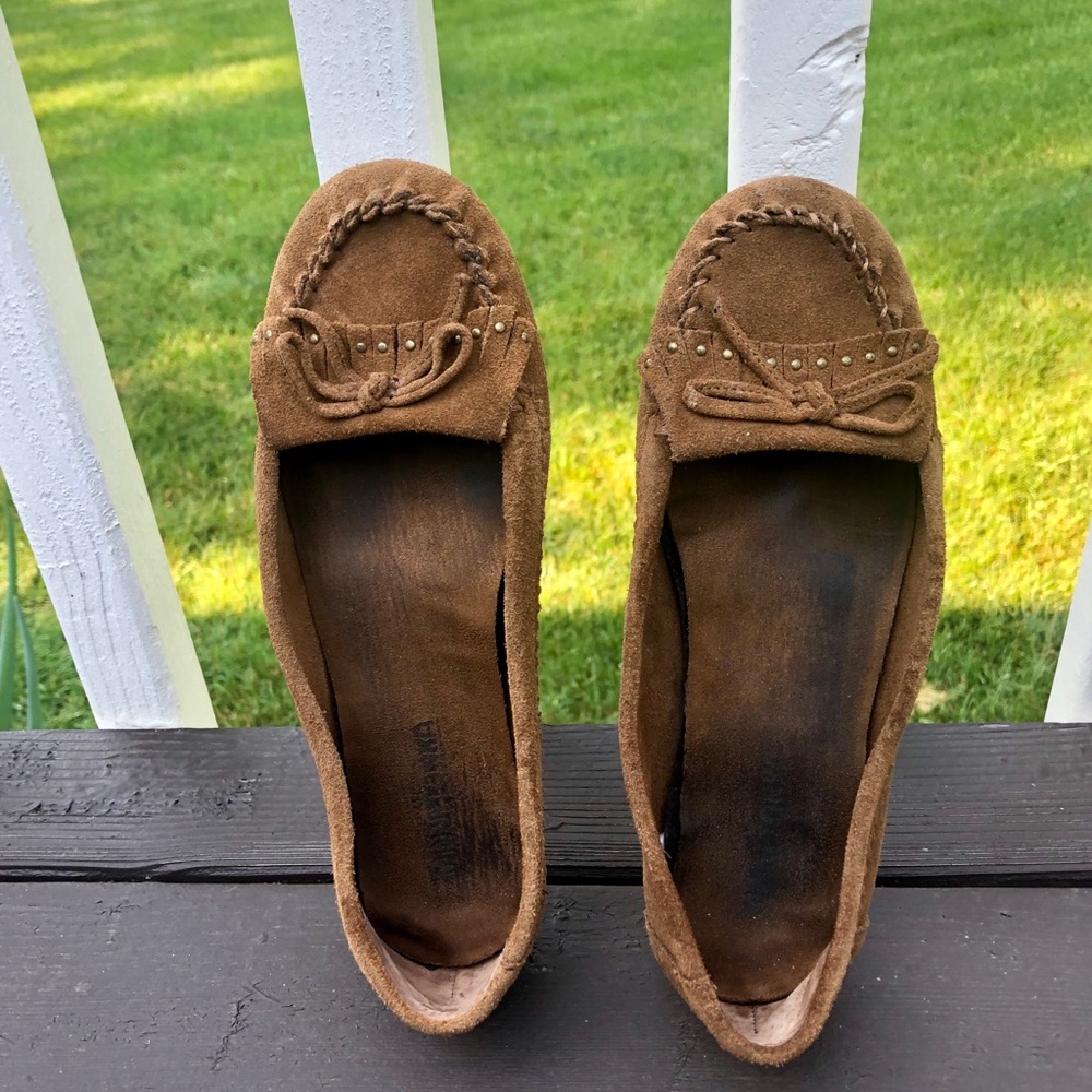 Leather flats